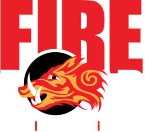 Fire Boar - Square Logo - White
